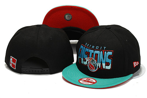 Detroit Pistons Black Snapback Hat YS